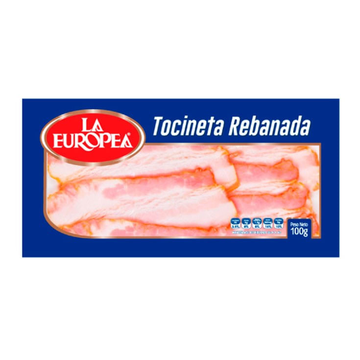 LA EUROPEA Tocineta Rebanada 100g
