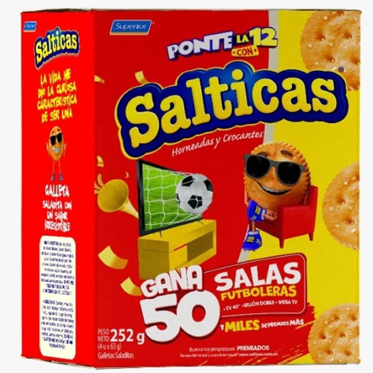 SALTICAS Galletas Saladitas 252g (4 x 63g)