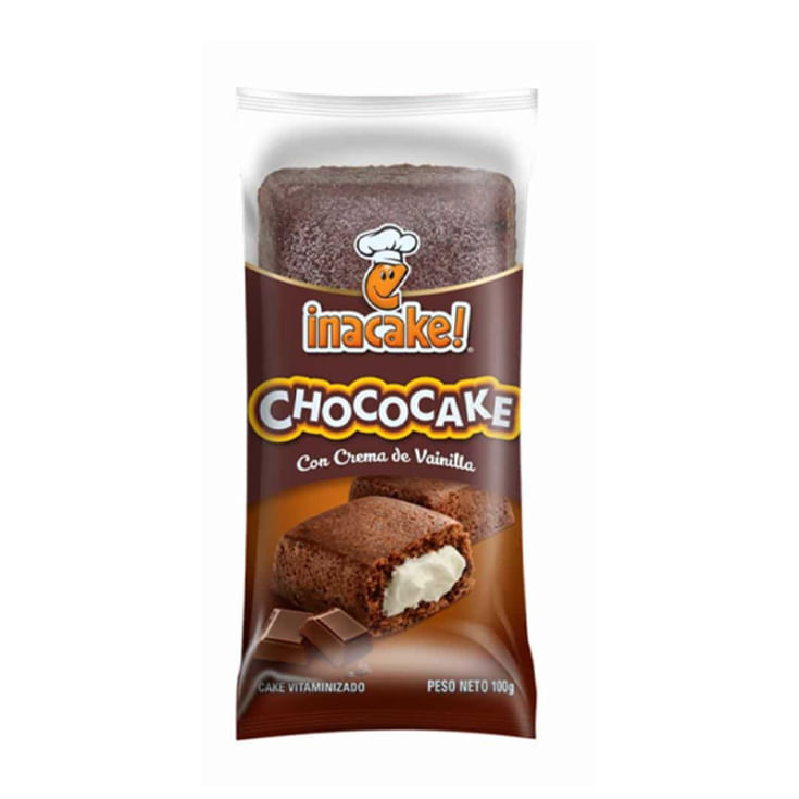 INACAKE Chococake Pastel Relleno Vainilla 100g