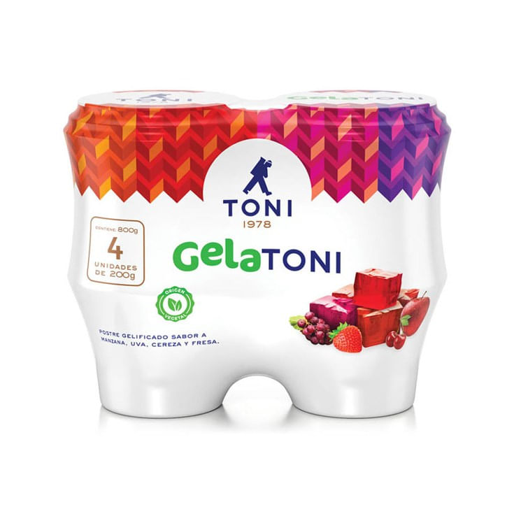 TONI Gelatoni Gelatina Surtido 800g (4 x 200g)